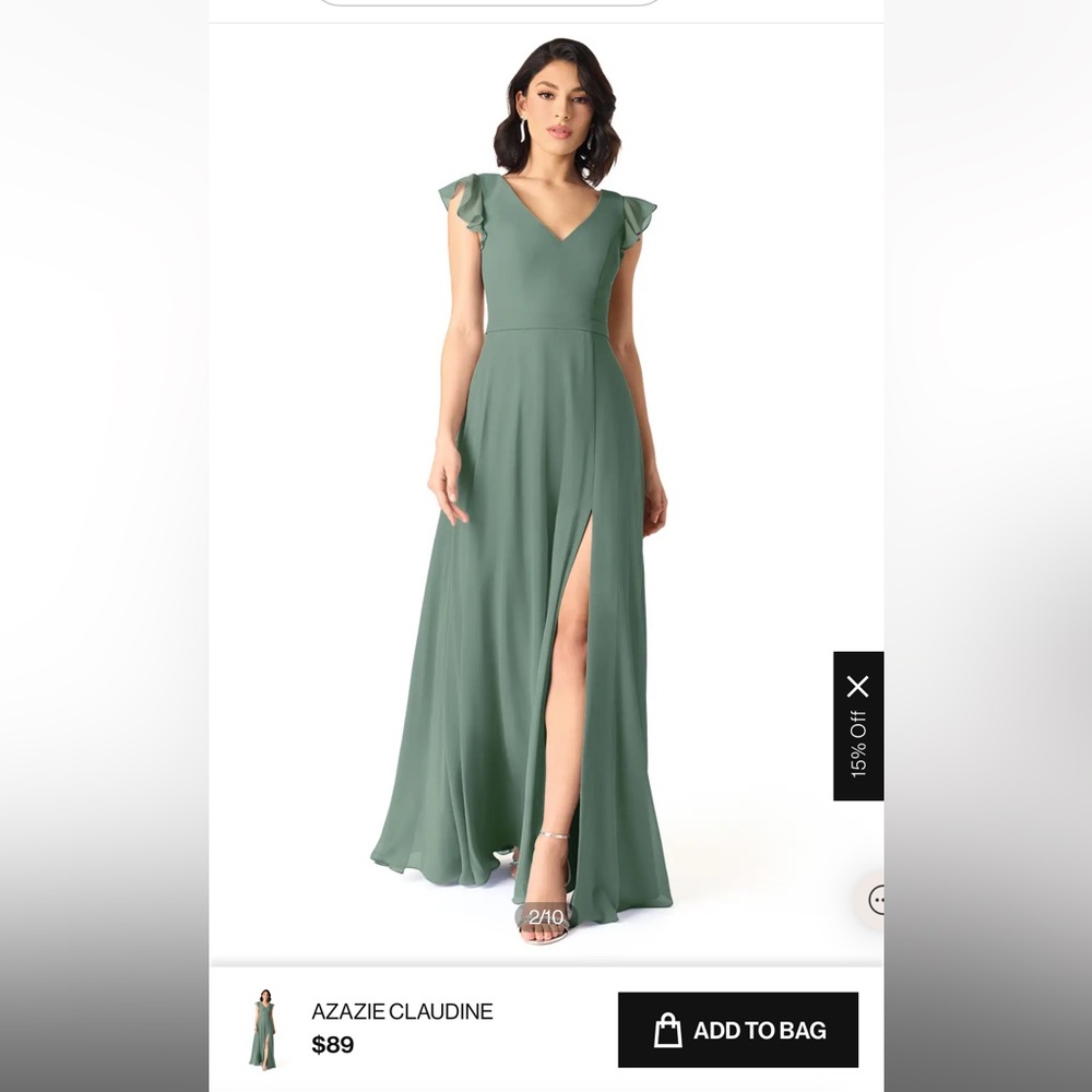 Azazie Eucalyptus Dress